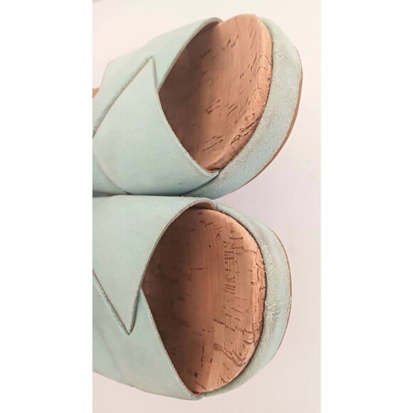 Kork Ease Myrna Lt Blue Suede 2.0 Platform Wedge Sandal w Ankle Strap Sz 11M - Picture 8 of 12